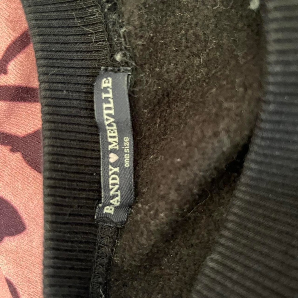 Black Cropped Cherry Patch Embroidered Cropped Sw… - image 4